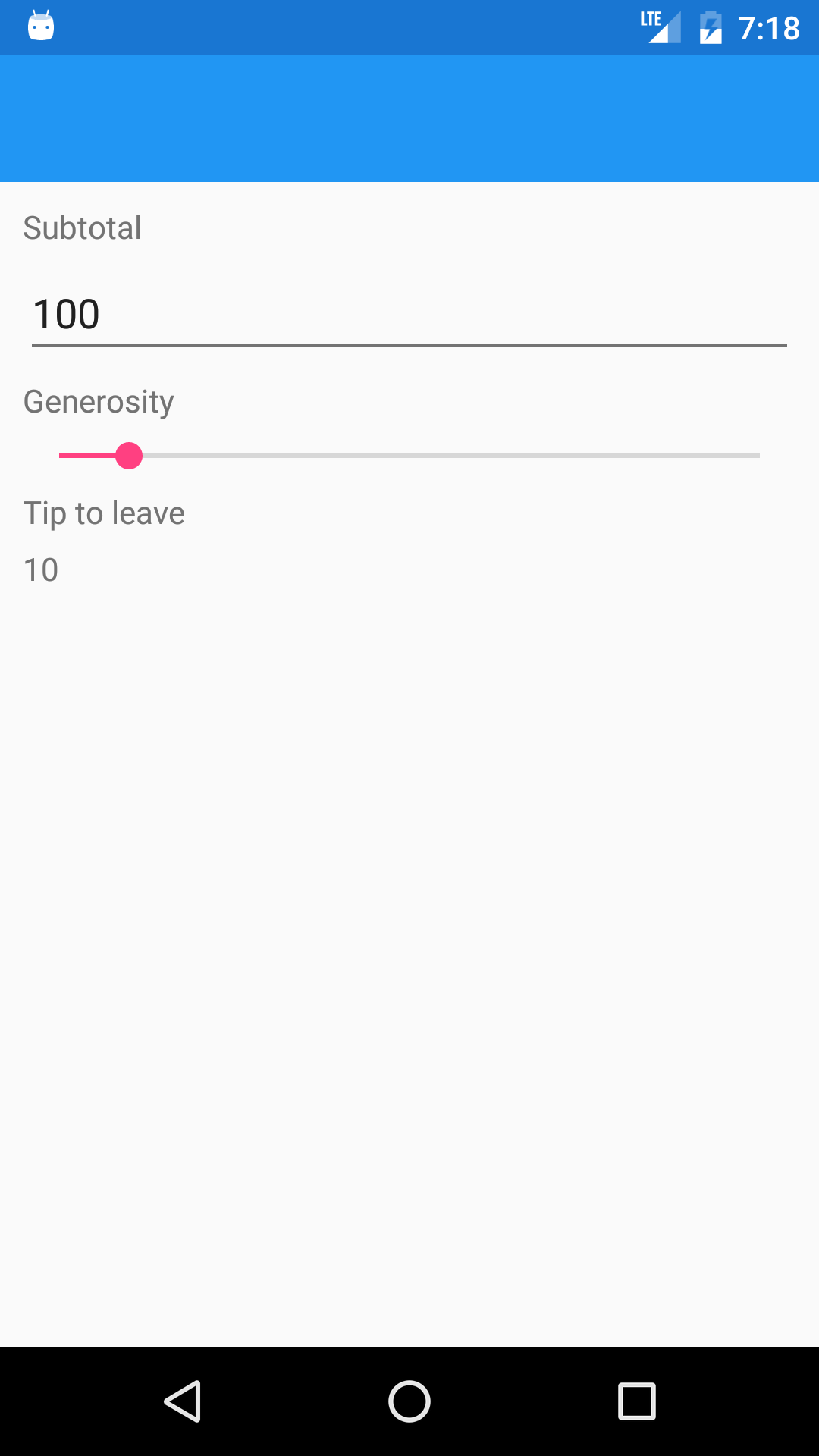 TipCalc Android Forms